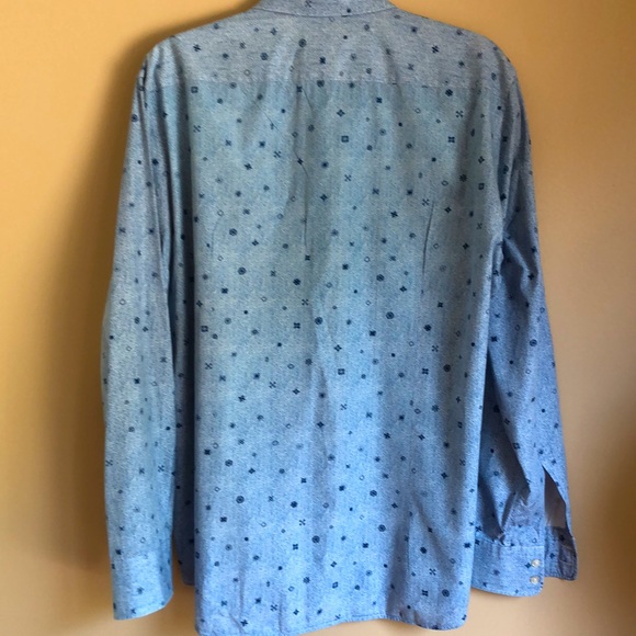 Blue Mens Paisley Shirt By Hugo Boss Black label - Picture 4 of 8